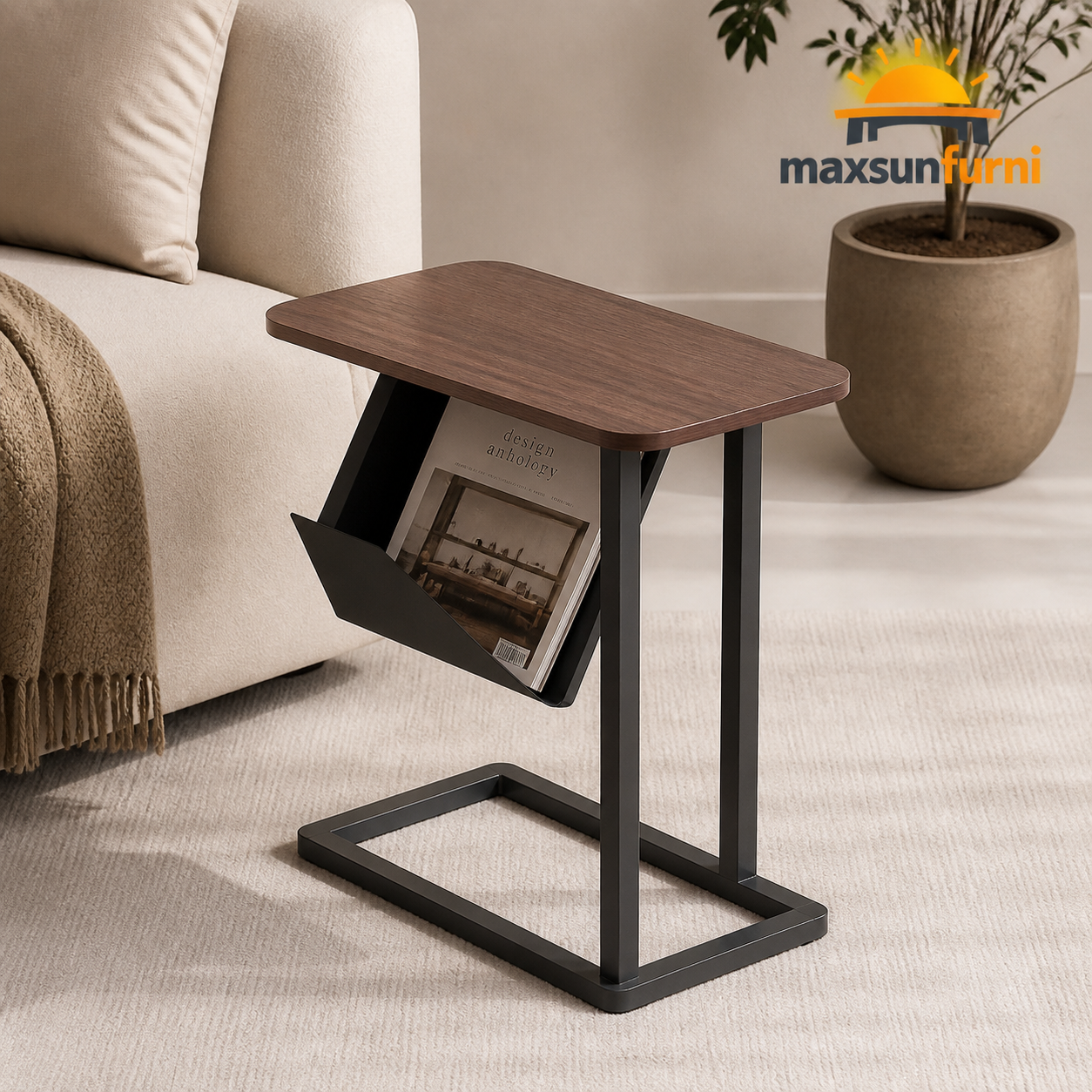 Maxsunfurni™ SunLine Magazine Table