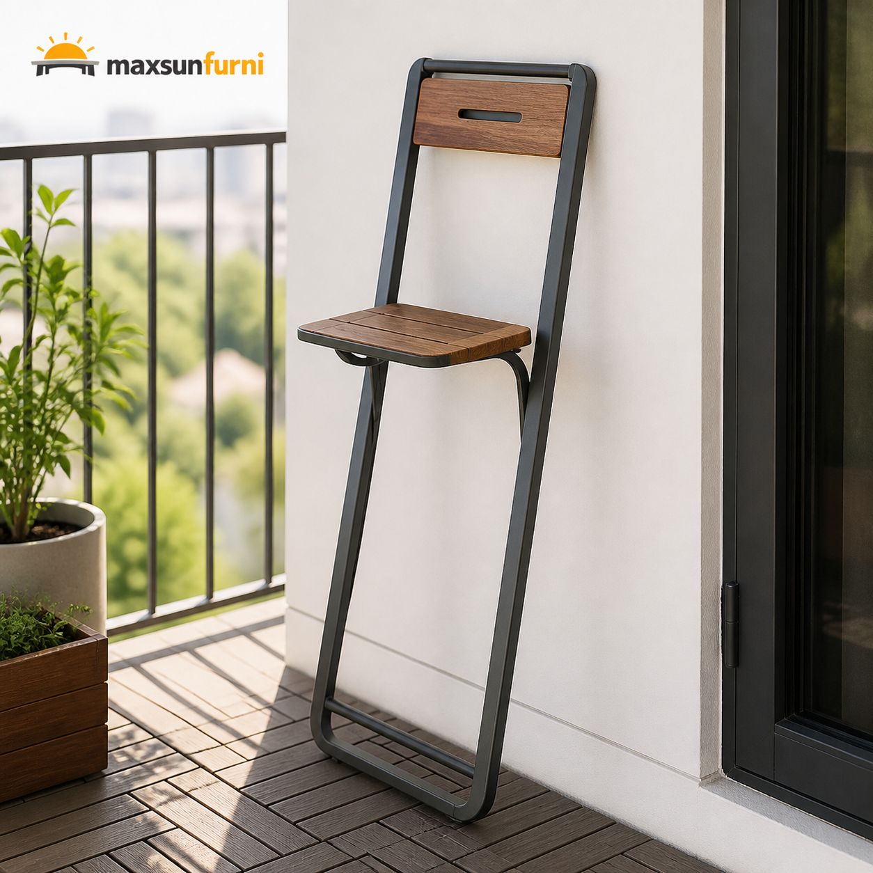 Maxsunfurni™ BalconyLean Stool